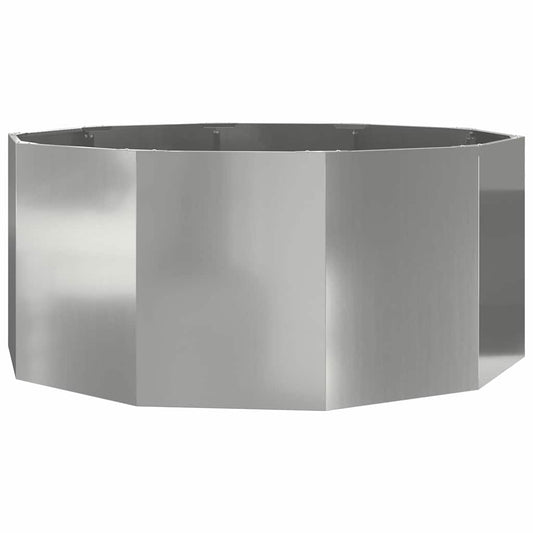 vidaXL Γλάστρα Ασημί 120 x 120 x 50 εκ Επικαλυμμένος Χάλυβας