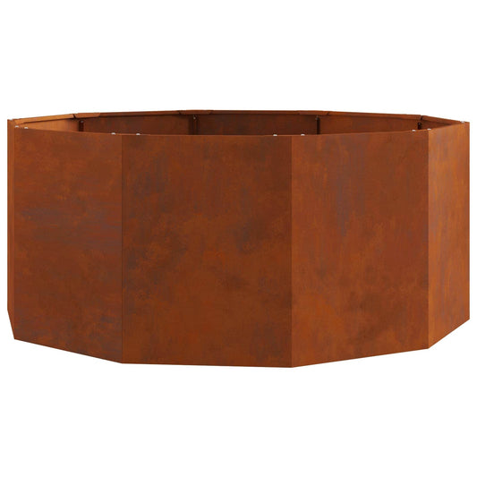 vidaXL Γλάστρα Σκ rusty 120 x 120 x 50 εκ Ατσάλι Σκληρυθέν στον Αέρα