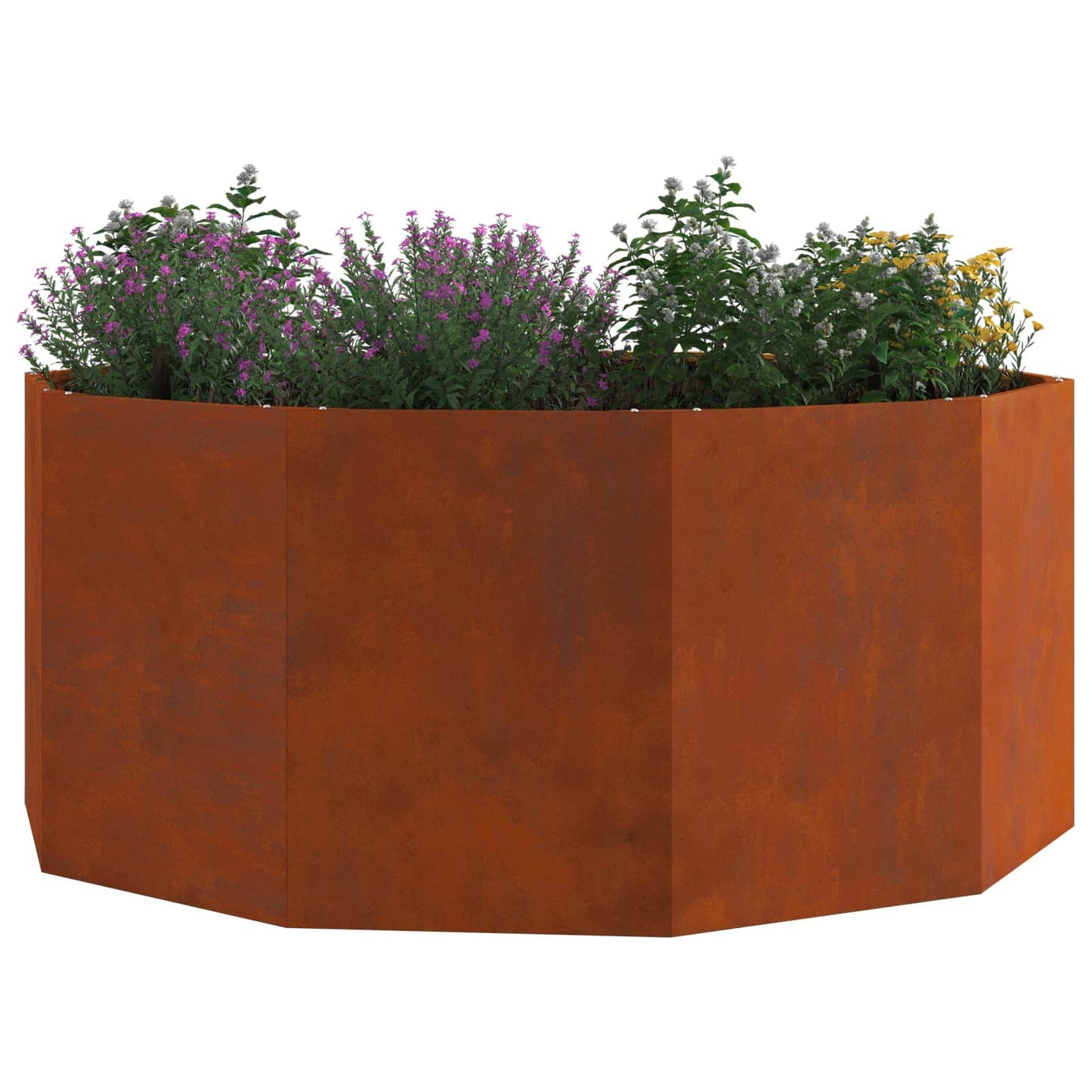 vidaXL Γλάστρα Σκ rusty 120 x 120 x 50 εκ Ατσάλι Σκληρυθέν στον Αέρα