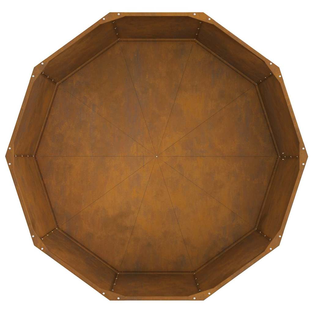 vidaXL Γλάστρα Σκ rusty 120 x 120 x 50 εκ Ατσάλι Σκληρυθέν στον Αέρα