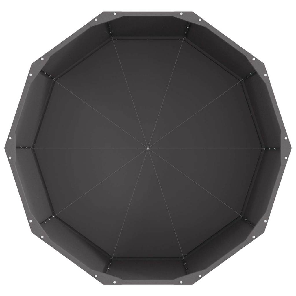 vidaXL Γλάστρα Μαύρο 90 x 90 x 50 cm Ατσάλι