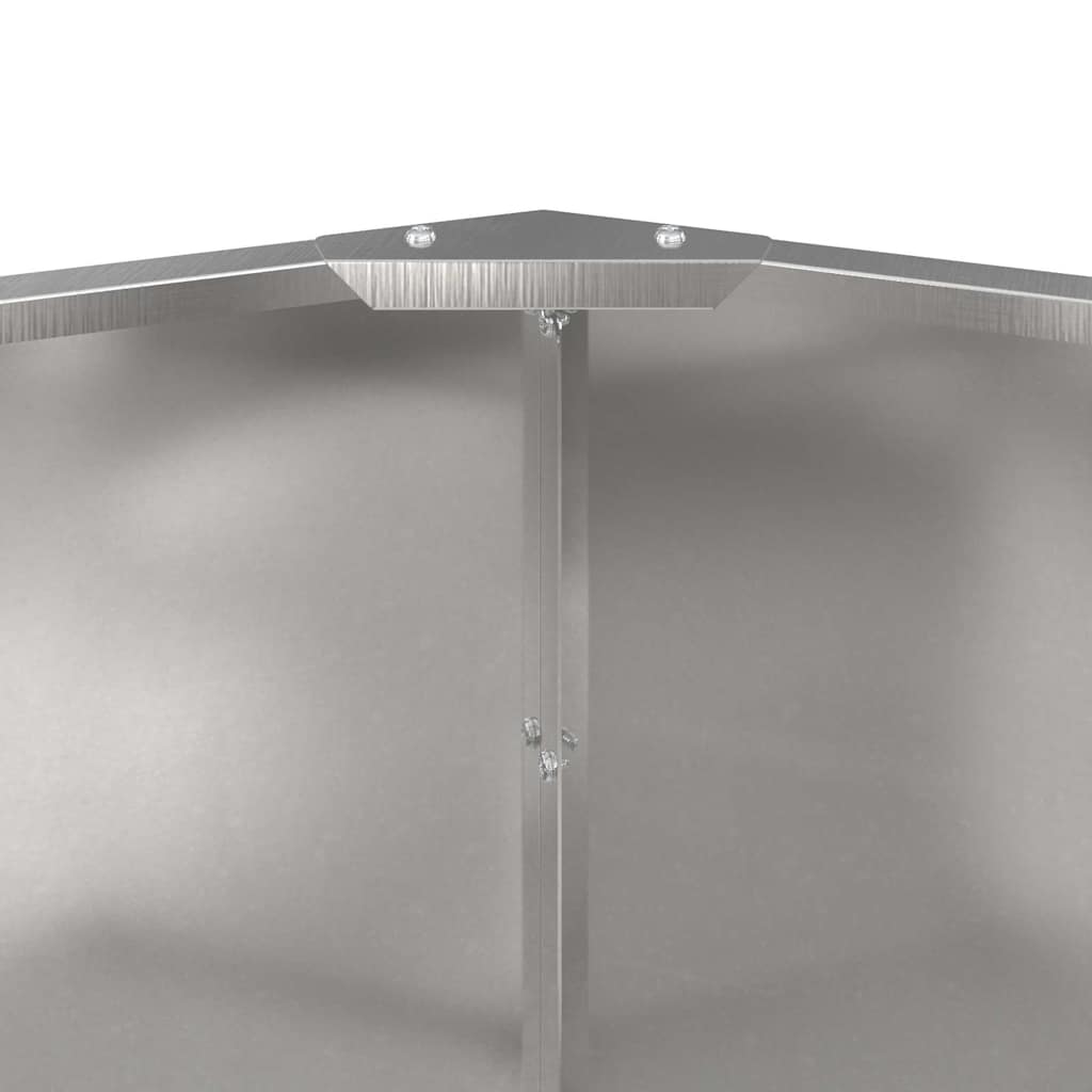 vidaXL Γλάστρα Ασημί 90 x 90 x 50 cm Ανοξείδωτο ατσάλι