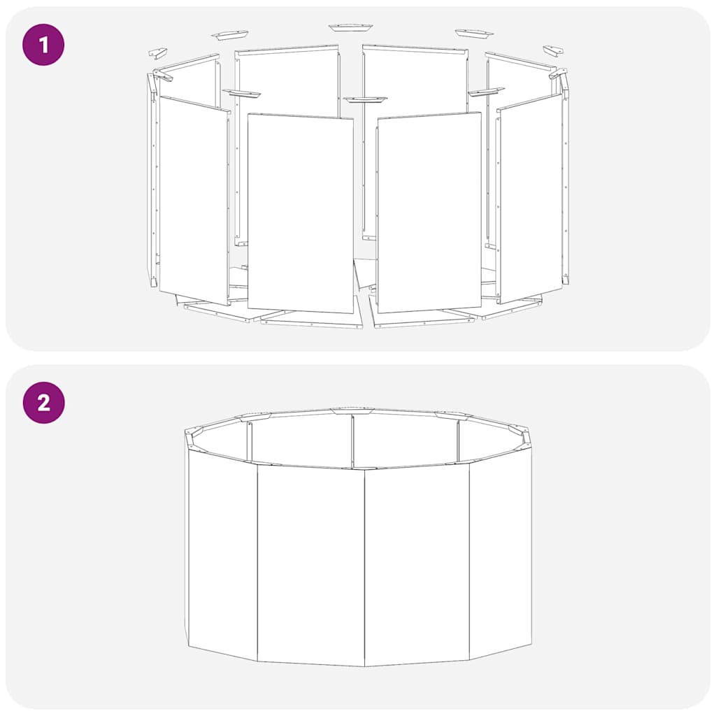 vidaXL Γλάστρα Ασημί 90 x 90 x 50 cm Επικαλυμμένος Χάλυβας