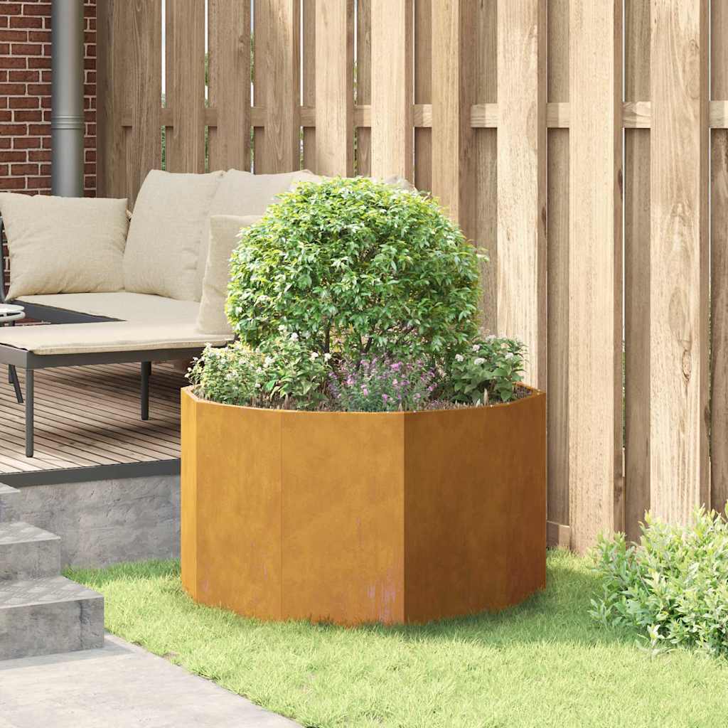 vidaXL Γλάστρα Σκ rusty 90 x 90 x 50 cm Ατσάλι Σκληρυθέν στον Αέρα