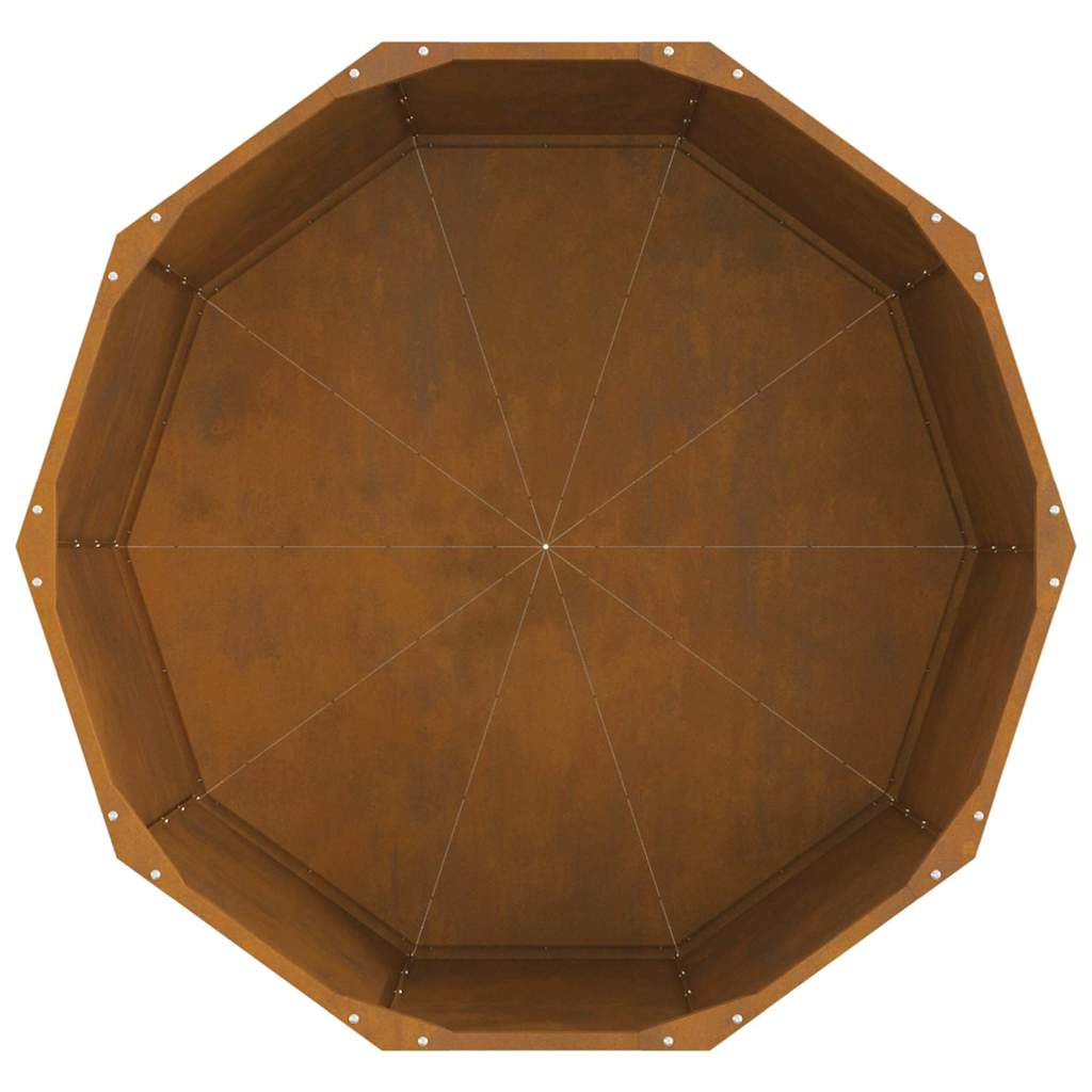 vidaXL Γλάστρα Σκ rusty 90 x 90 x 50 cm Ατσάλι Σκληρυθέν στον Αέρα