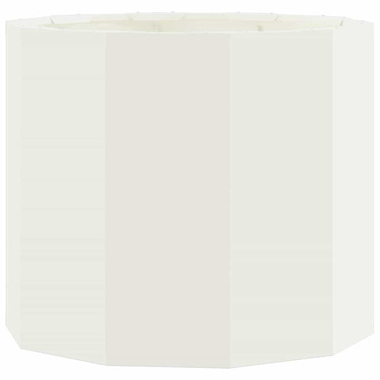 vidaXL Γλάστρα Λευκό 60 x 60 x 50 εκ Ατσάλι