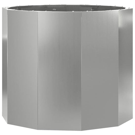 vidaXL Γλάστρα Ασημί 60 x 60 x 50 εκ Επικαλυμμένος Χάλυβας