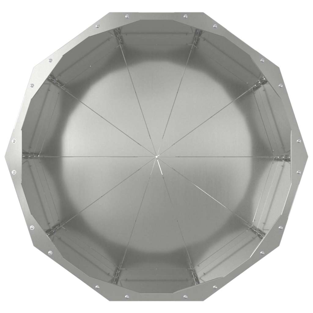 vidaXL Γλάστρα Ασημί 60 x 60 x 50 εκ Επικαλυμμένος Χάλυβας