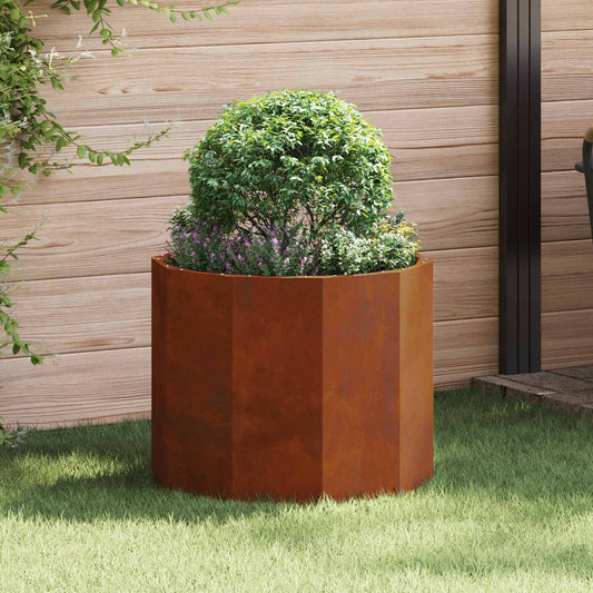vidaXL Γλάστρα Σκ rusty 60 x 60 x 50 εκ Ατσάλι Σκληρυθέν στον Αέρα