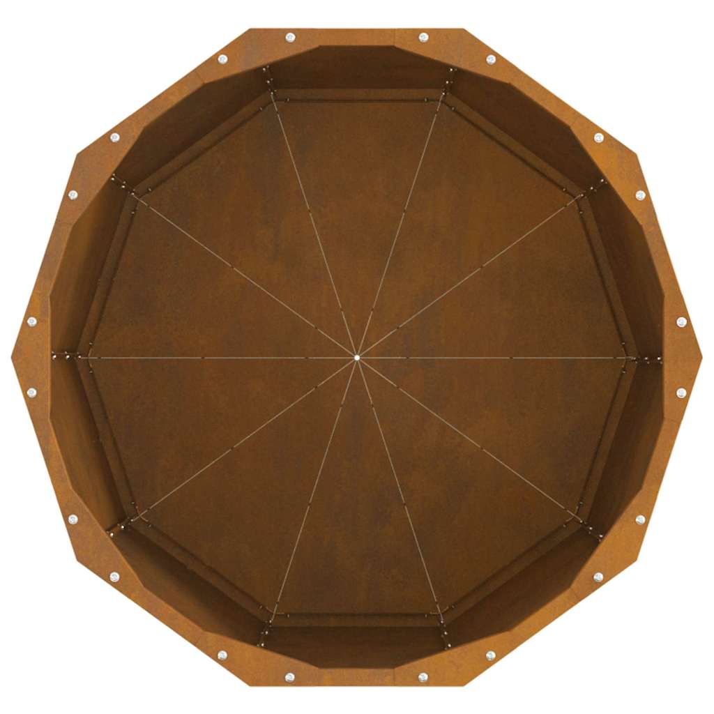 vidaXL Γλάστρα Σκ rusty 60 x 60 x 50 εκ Ατσάλι Σκληρυθέν στον Αέρα