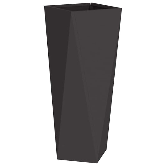 vidaXL Γλάστρα Μαύρο 30 x 30 x 75 εκ Ατσάλι