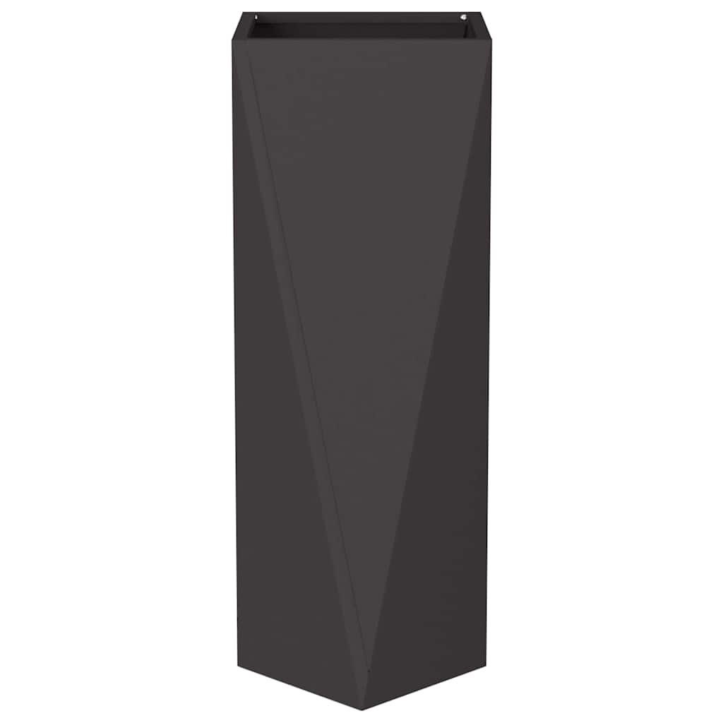 vidaXL Γλάστρα Μαύρο 30 x 30 x 75 εκ Ατσάλι