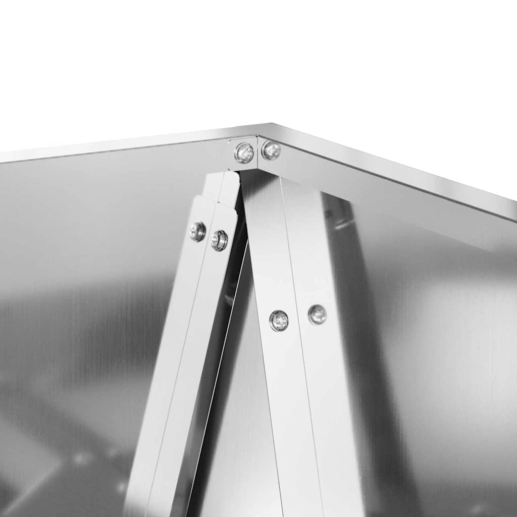 vidaXL Γλάστρα Ασημί 30 x 30 x 75 εκ Επικαλυμμένος Χάλυβας