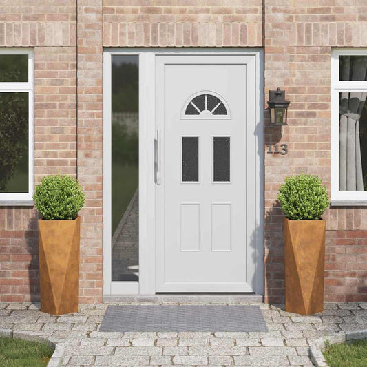 vidaXL Γλάστρα 2 pcs Σκ rusty 30 x 30 x 75 εκ