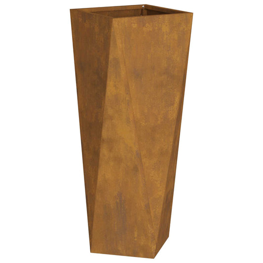 vidaXL Γλάστρα 2 pcs Σκ rusty 30 x 30 x 75 εκ