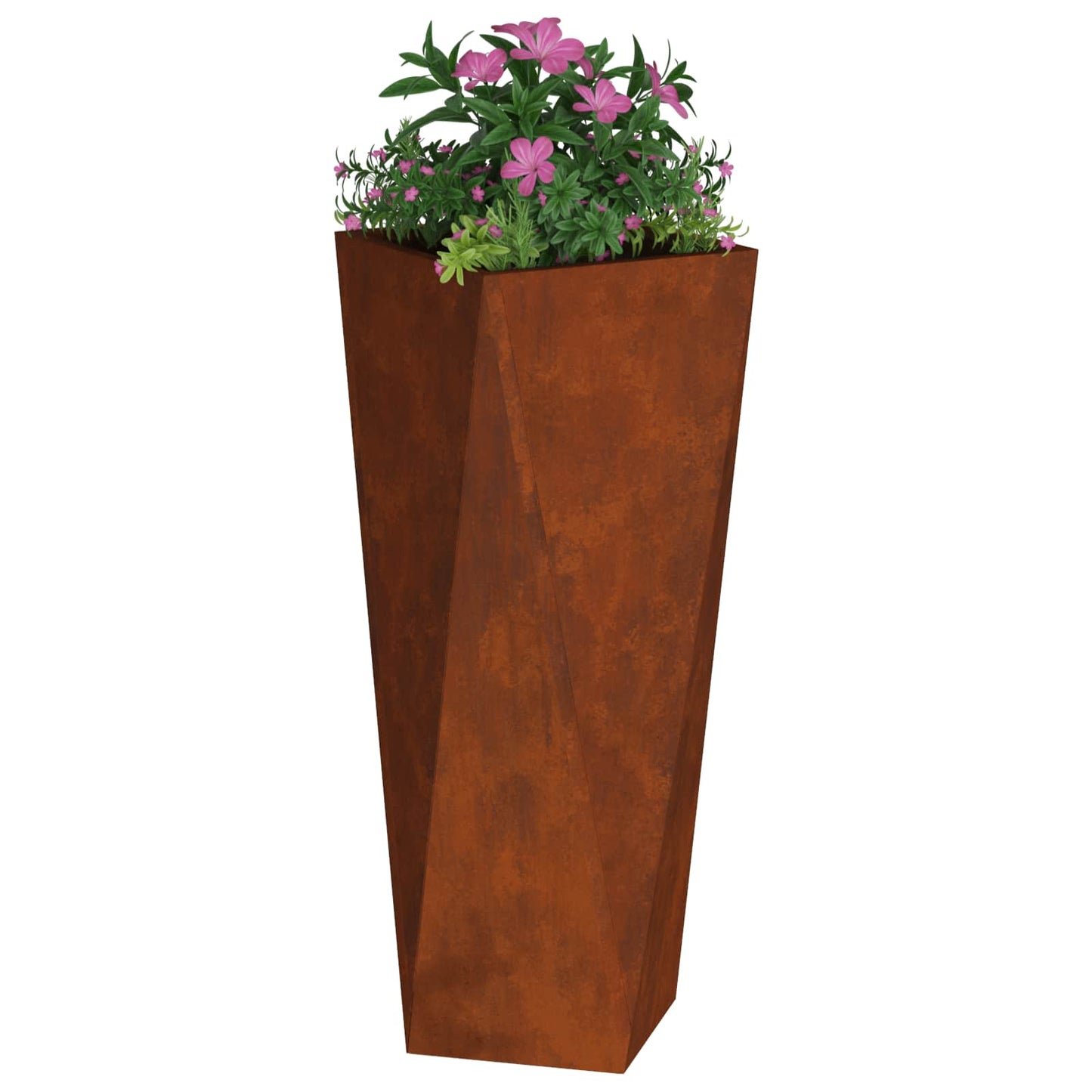 vidaXL Γλάστρα 2 pcs Σκ rusty 30 x 30 x 75 εκ