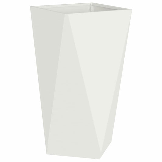 vidaXL Γλάστρα Λευκό 40 x 40 x 75 cm Ατσάλι