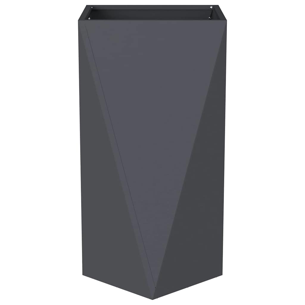 vidaXL Γλάστρα Ανθρακί 40 x 40 x 75 cm Ατσάλι