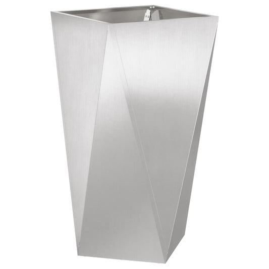 vidaXL Γλάστρα Ασημί 40 x 40 x 75 cm Ανοξείδωτο ατσάλι