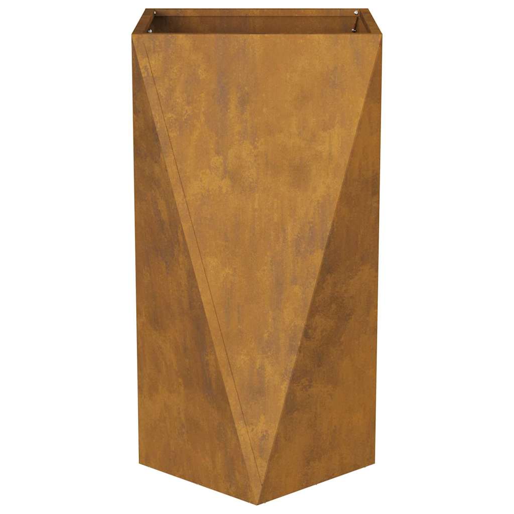 vidaXL Γλάστρα Σκ rusty 40 x 40 x 75 cm Ατσάλι Σκληρυθέν στον Αέρα