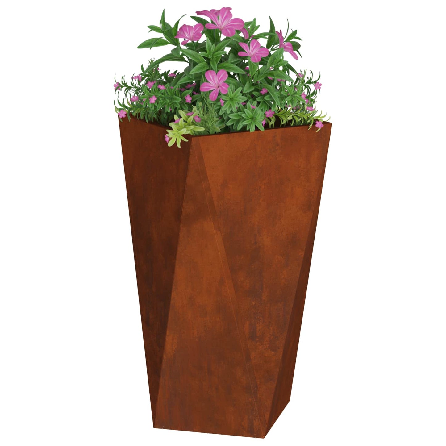 vidaXL Γλάστρα Σκ rusty 40 x 40 x 75 cm Ατσάλι Σκληρυθέν στον Αέρα
