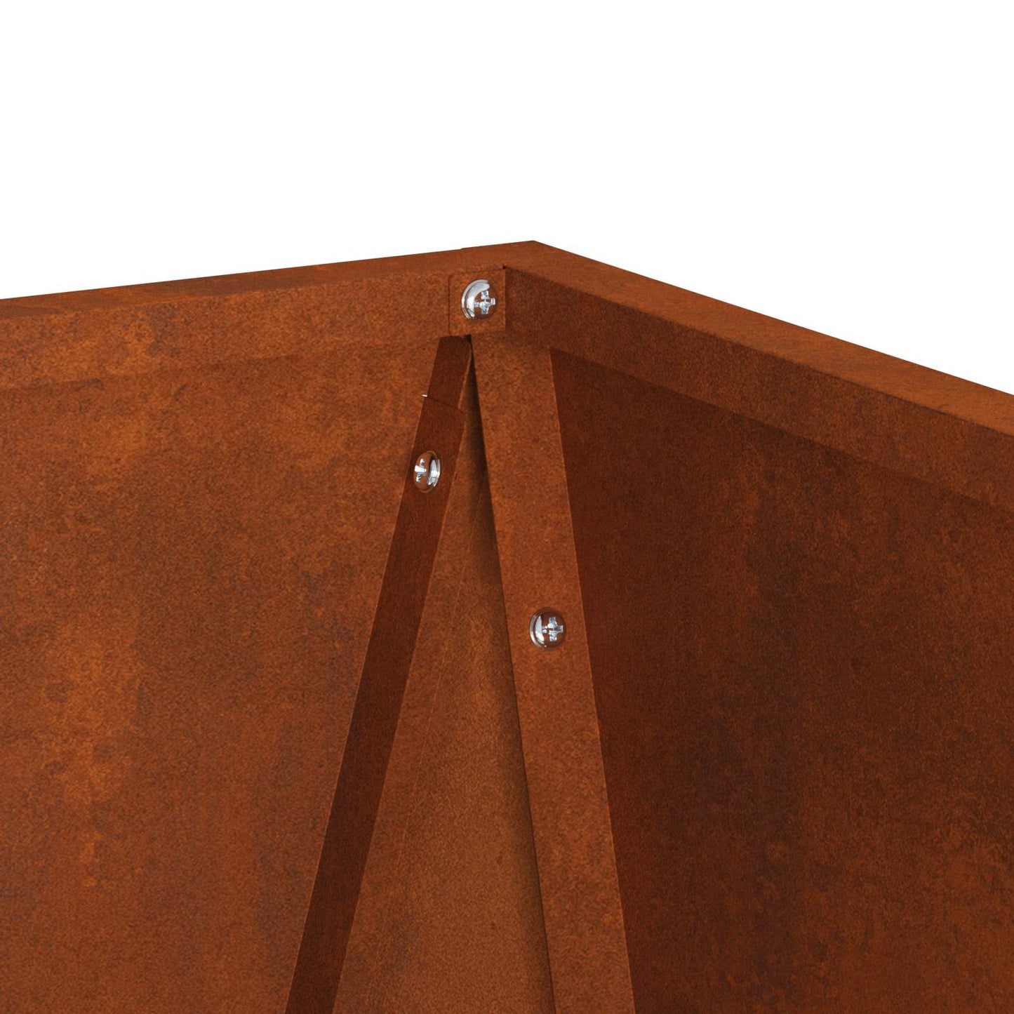vidaXL Γλάστρα Σκ rusty 50 x 50 x 75 cm Ατσάλι Σκληρυθέν στον Αέρα