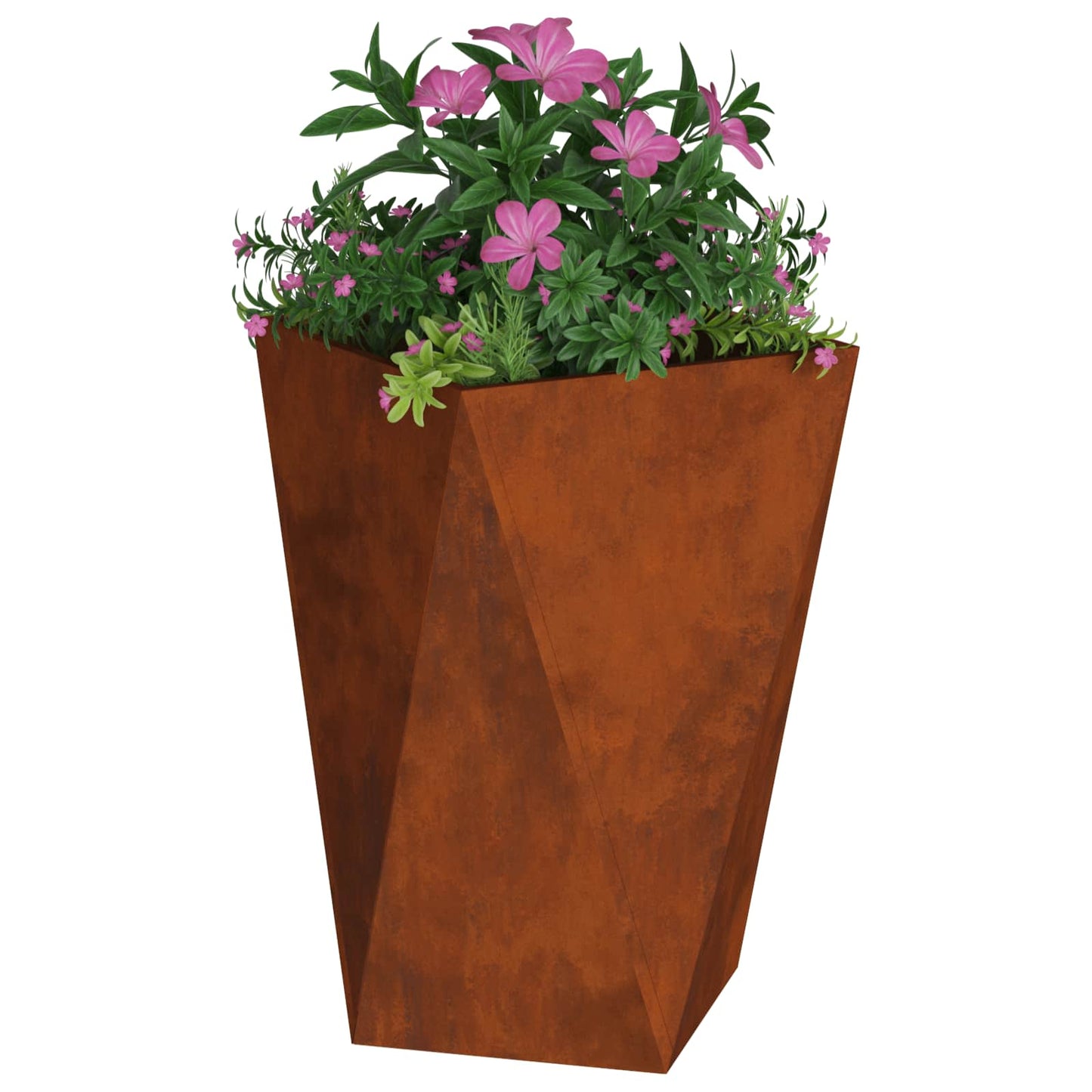 vidaXL Γλάστρα Σκ rusty 50 x 50 x 75 cm Ατσάλι Σκληρυθέν στον Αέρα