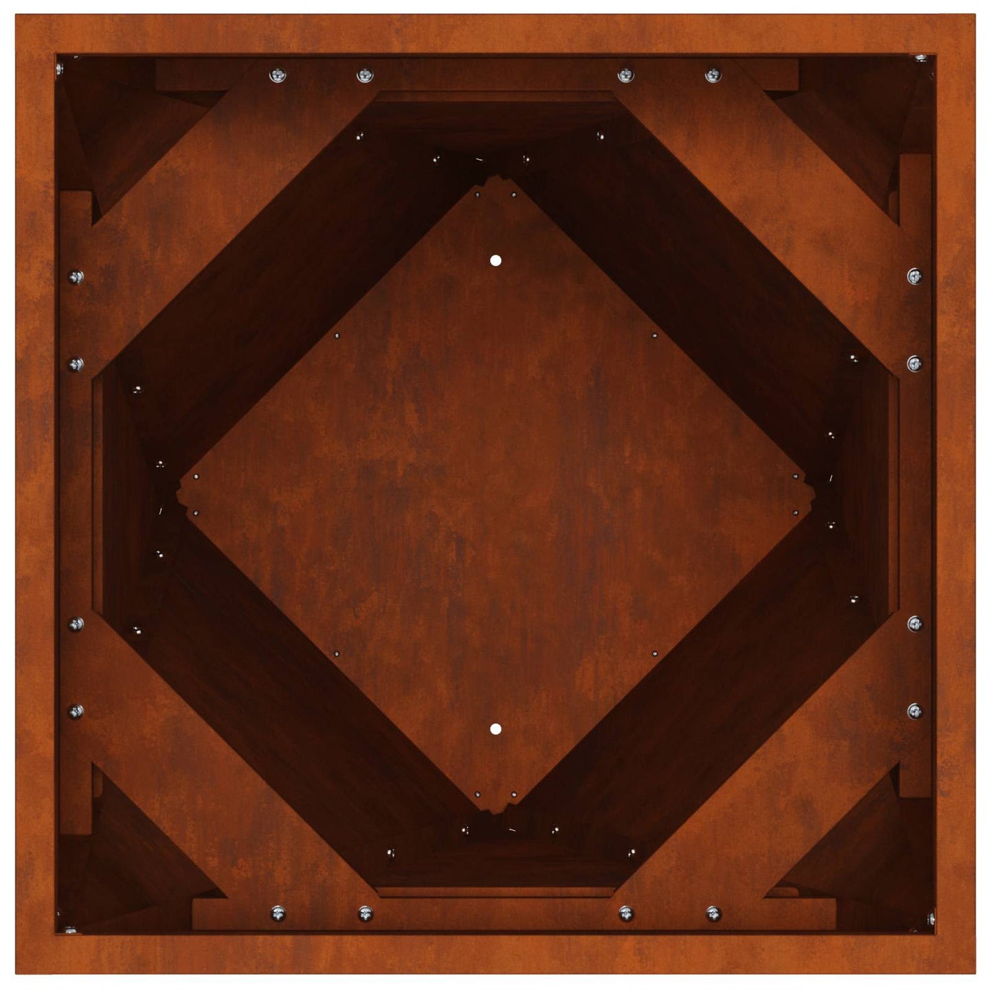 vidaXL Γλάστρα Σκ rusty 50 x 50 x 75 cm Ατσάλι Σκληρυθέν στον Αέρα