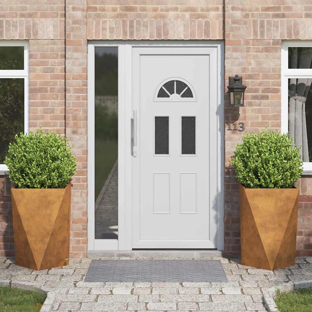 vidaXL Γλάστρα 2 pcs Σκ rusty 50 x 50 x 75 cm