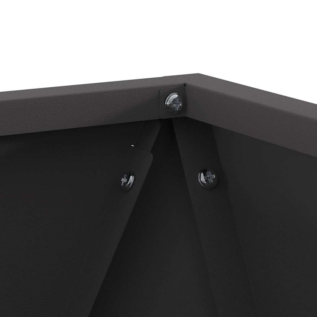 vidaXL Γλάστρα Μαύρο 30 x 30 x 30 cm Ατσάλι