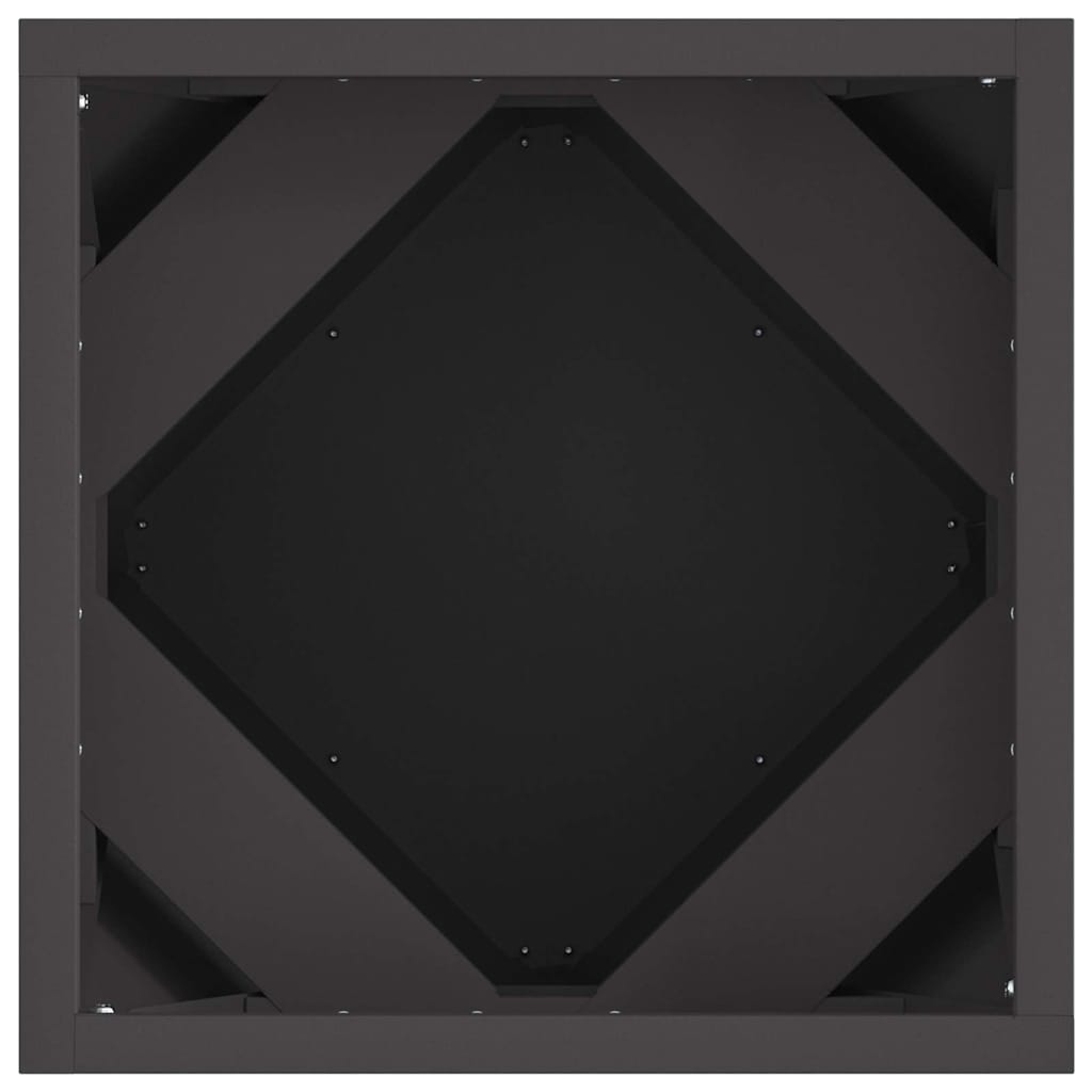 vidaXL Γλάστρα Μαύρο 30 x 30 x 30 cm Ατσάλι