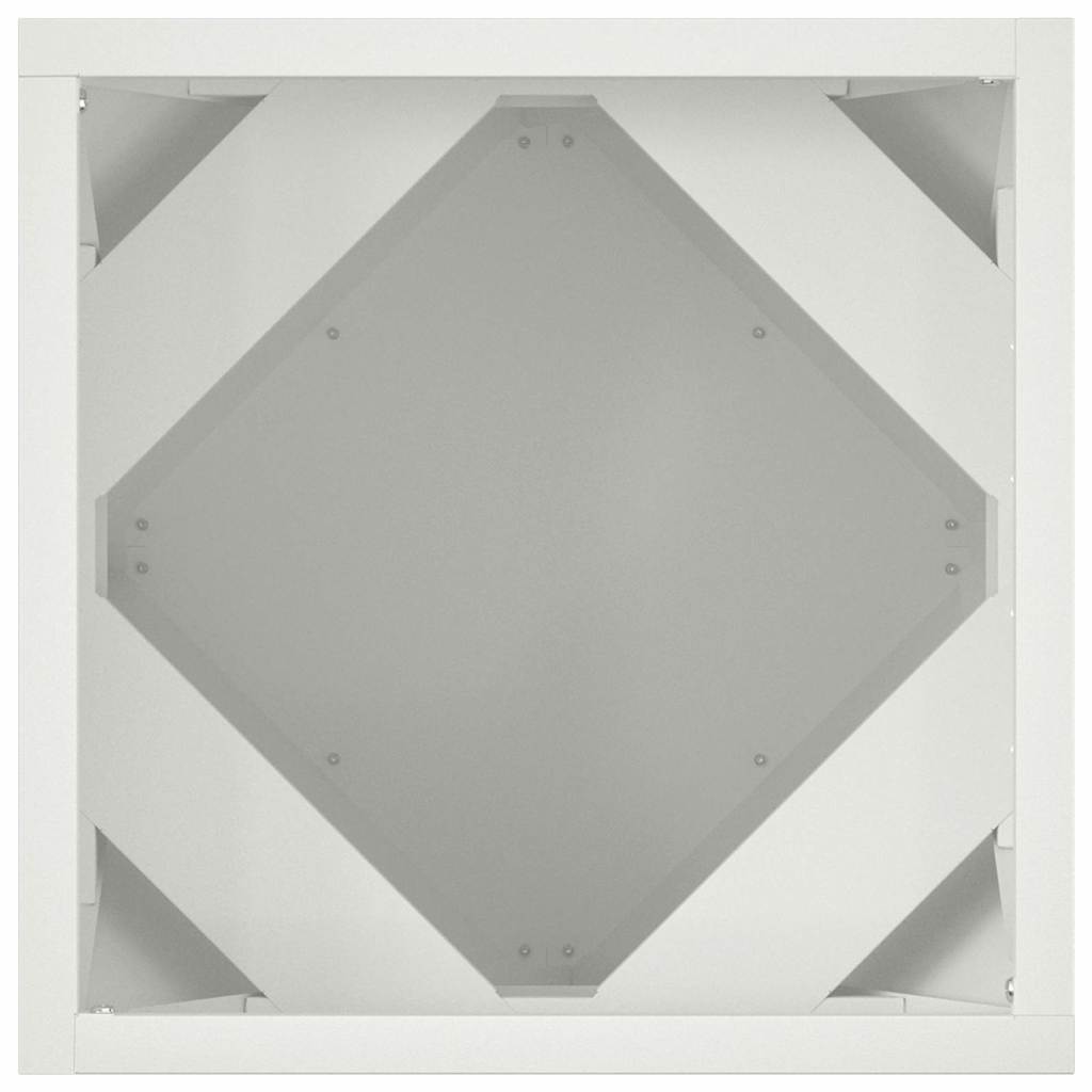 vidaXL Γλάστρα 2 pcs Λευκό 30 x 30 x 30 cm Ατσάλι