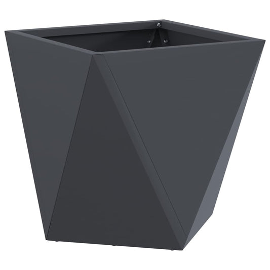 vidaXL Γλάστρα Ανθρακί 30 x 30 x 30 cm Ατσάλι