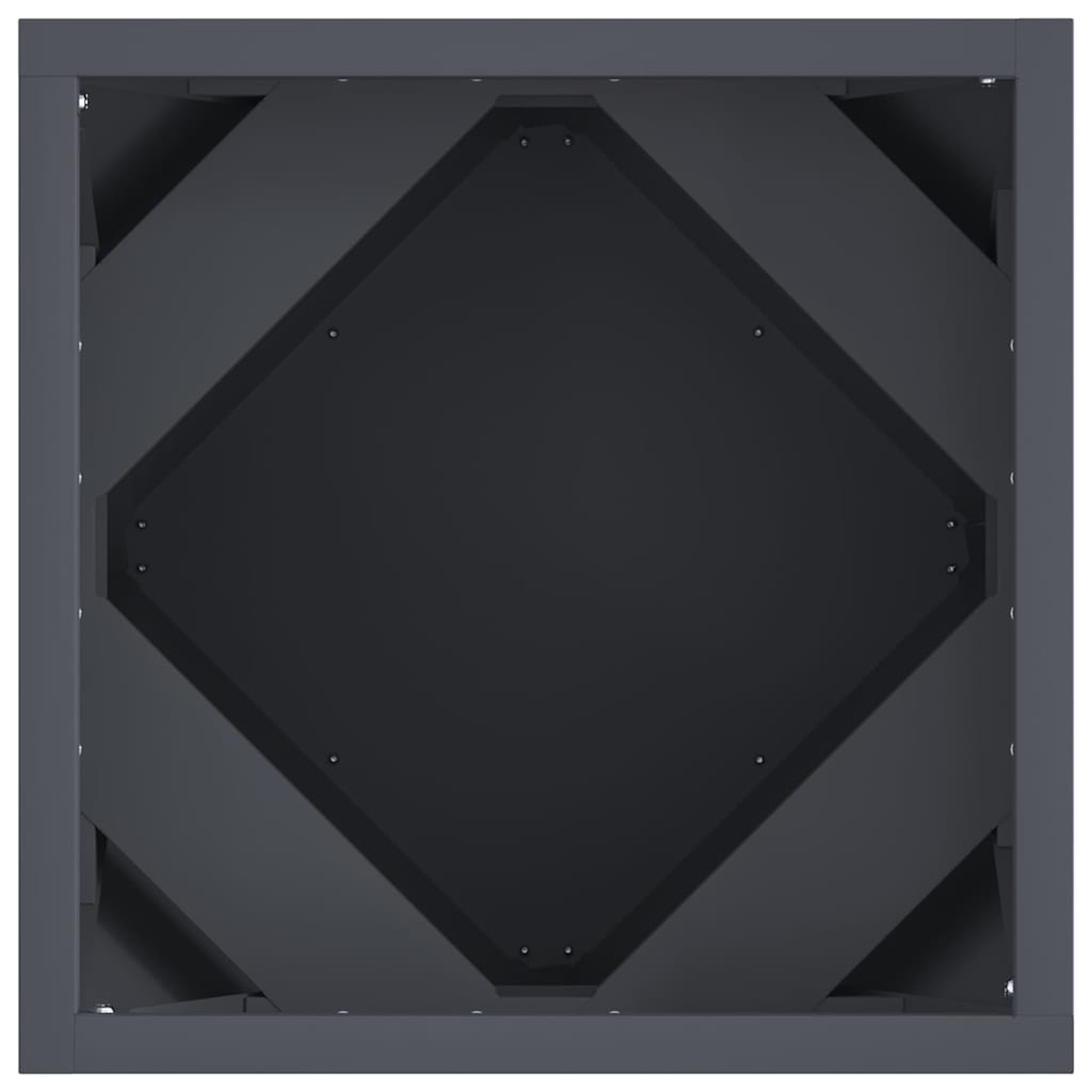 vidaXL Γλάστρα 2 pcs Ανθρακί 30 x 30 x 30 cm Ατσάλι