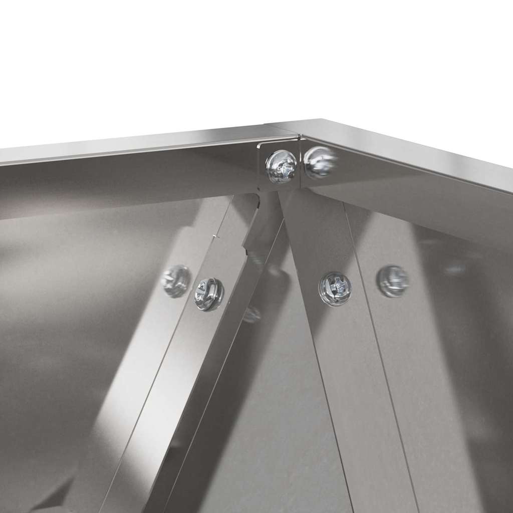 vidaXL Γλάστρα 2 pcs Ασημί 30 x 30 x 30 cm Ανοξείδωτο ατσάλι