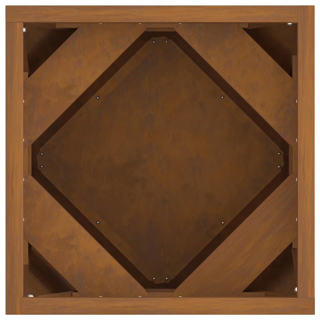 vidaXL Γλάστρα Σκ rusty 30 x 30 x 30 cm Ατσάλι Σκληρυθέν στον Αέρα