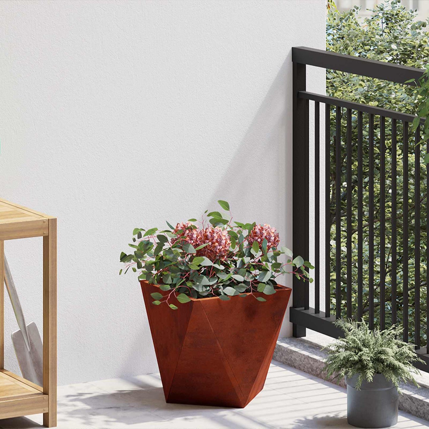 vidaXL Γλάστρα 2 pcs Σκ rusty 30 x 30 x 30 cm