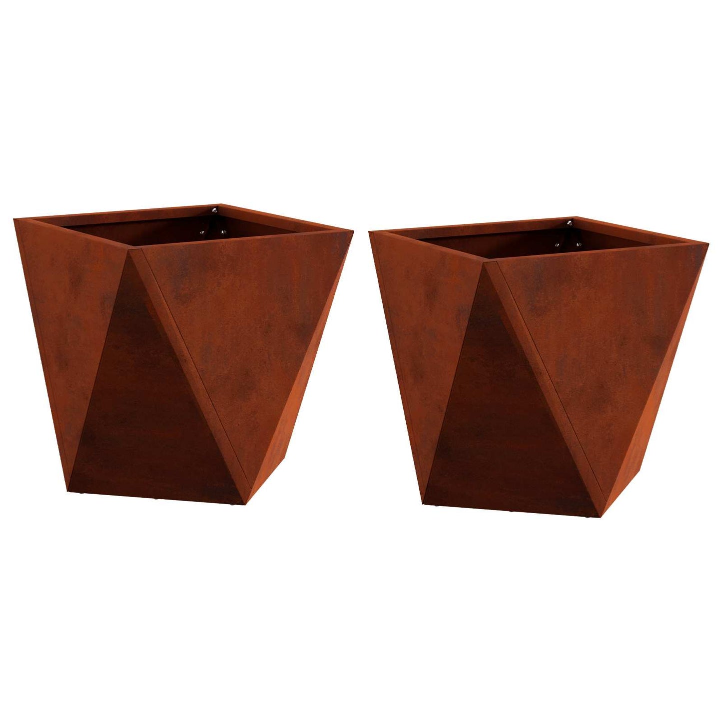 vidaXL Γλάστρα 2 pcs Σκ rusty 30 x 30 x 30 cm