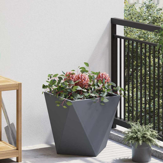 vidaXL Γλάστρα Ανθρακί 40 x 40 x 40 cm Ατσάλι