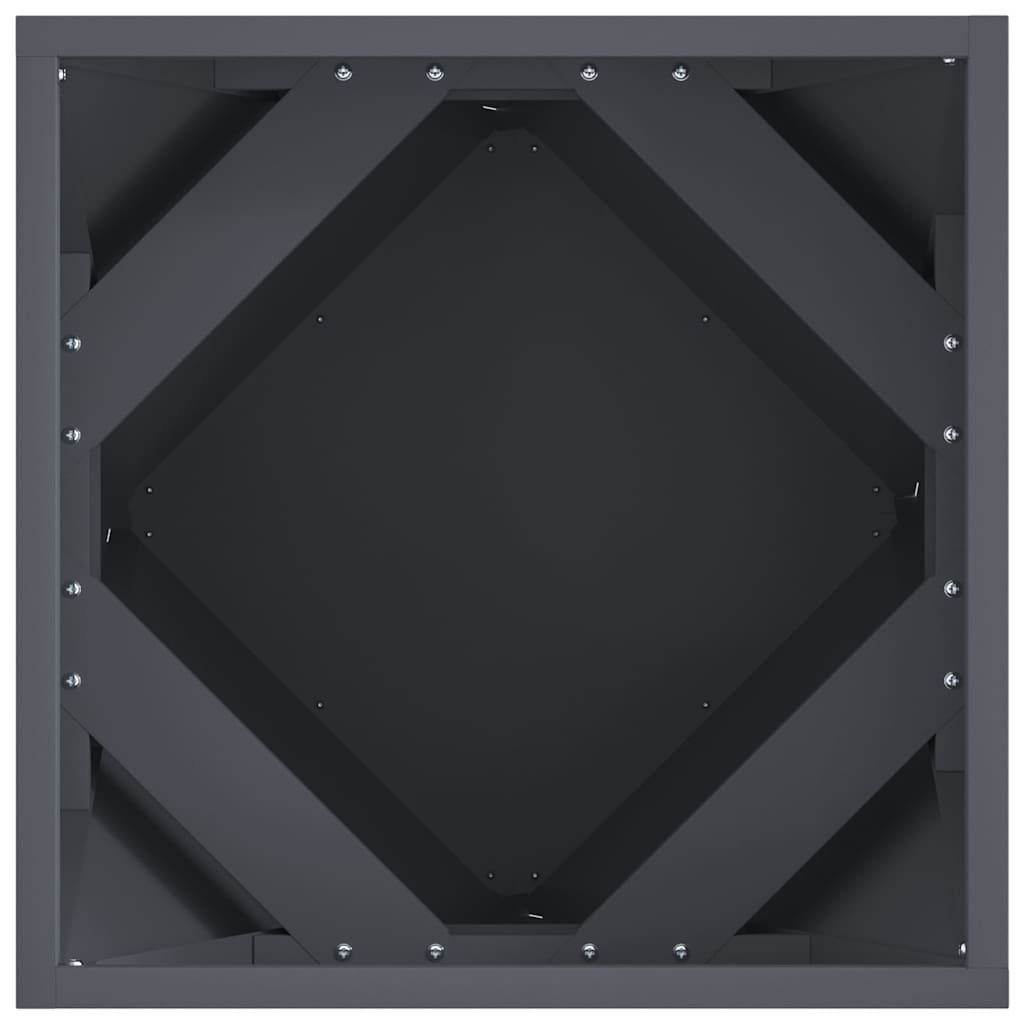 vidaXL Γλάστρα Ανθρακί 40 x 40 x 40 cm Ατσάλι