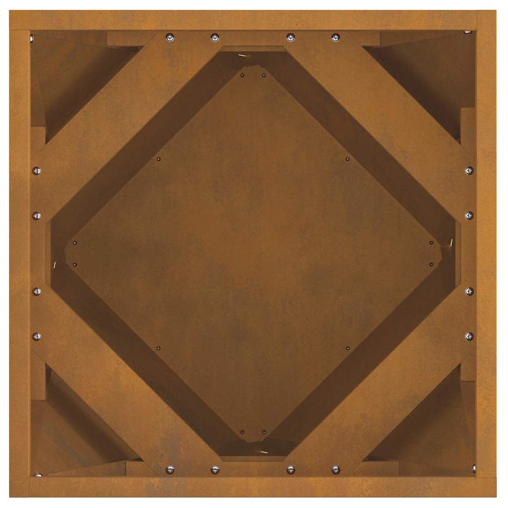 vidaXL Γλάστρα Σκ rusty 40 x 40 x 40 cm Ατσάλι Σκληρυθέν στον Αέρα