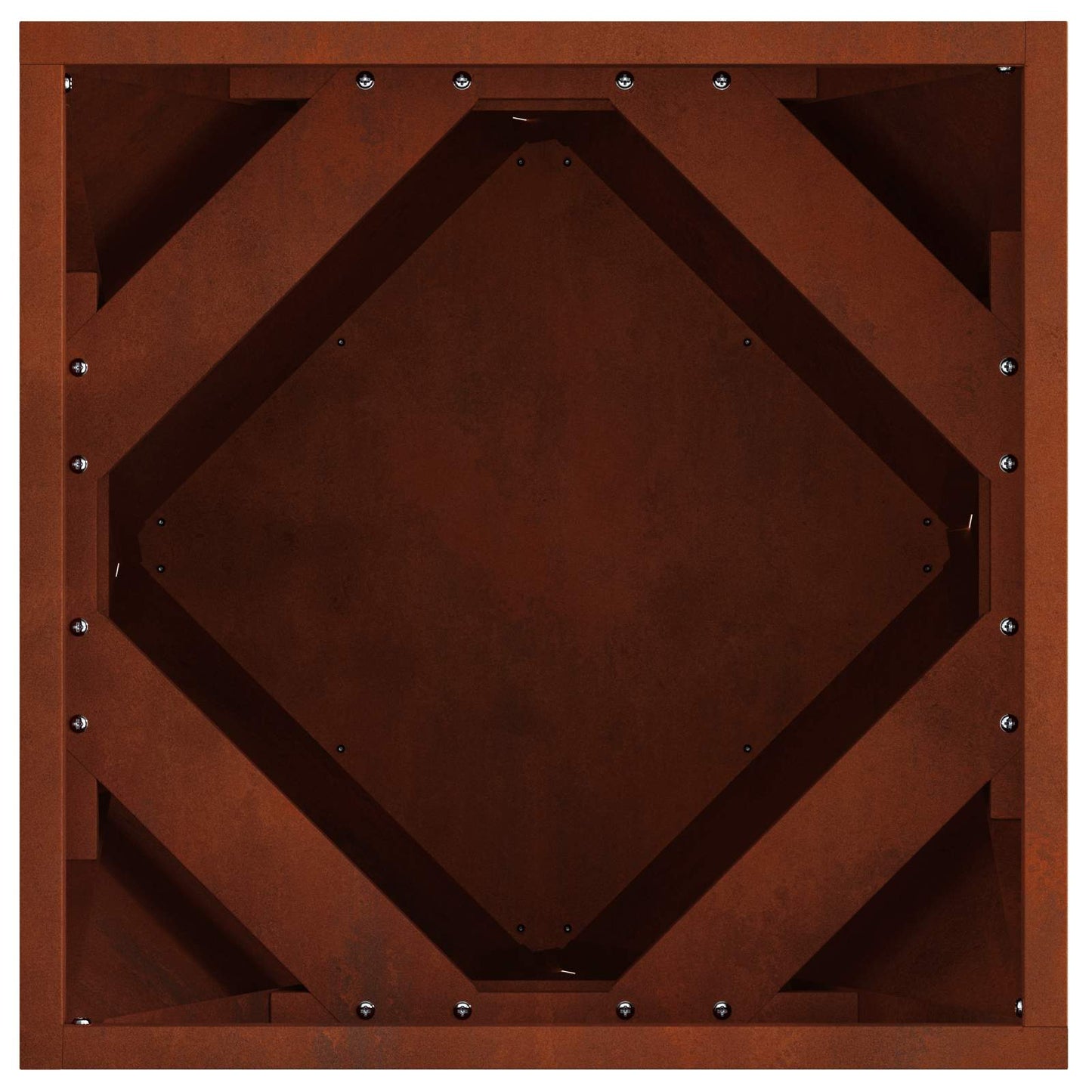 vidaXL Γλάστρα 2 pcs Σκ rusty 40 x 40 x 40 cm