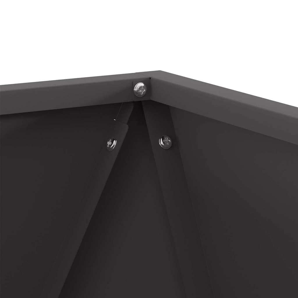 vidaXL Γλάστρα Μαύρο 50 x 50 x 50 cm Ατσάλι