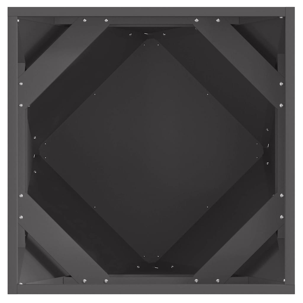 vidaXL Γλάστρα Μαύρο 50 x 50 x 50 cm Ατσάλι