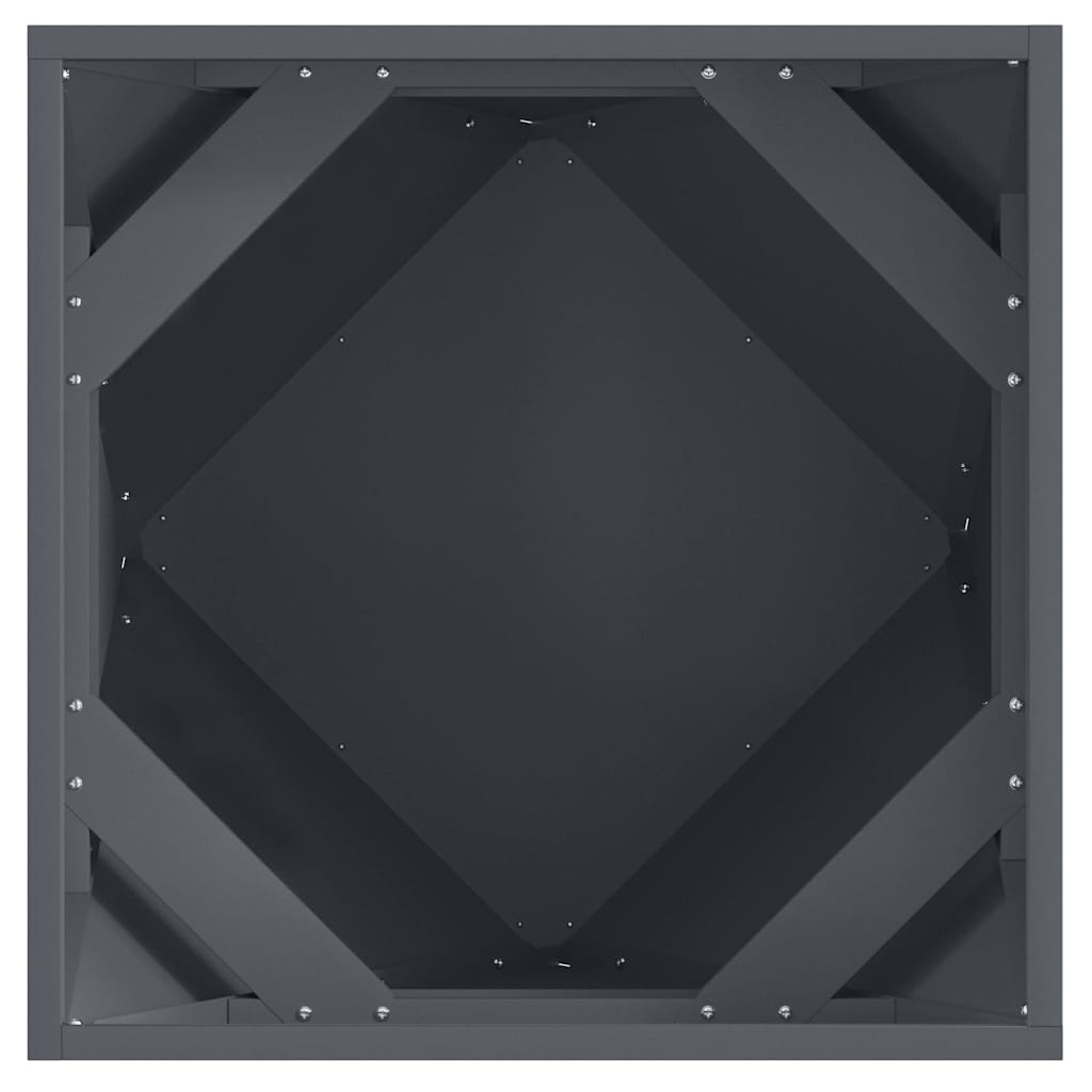 vidaXL Γλάστρα Ανθρακί 50 x 50 x 50 cm Ατσάλι