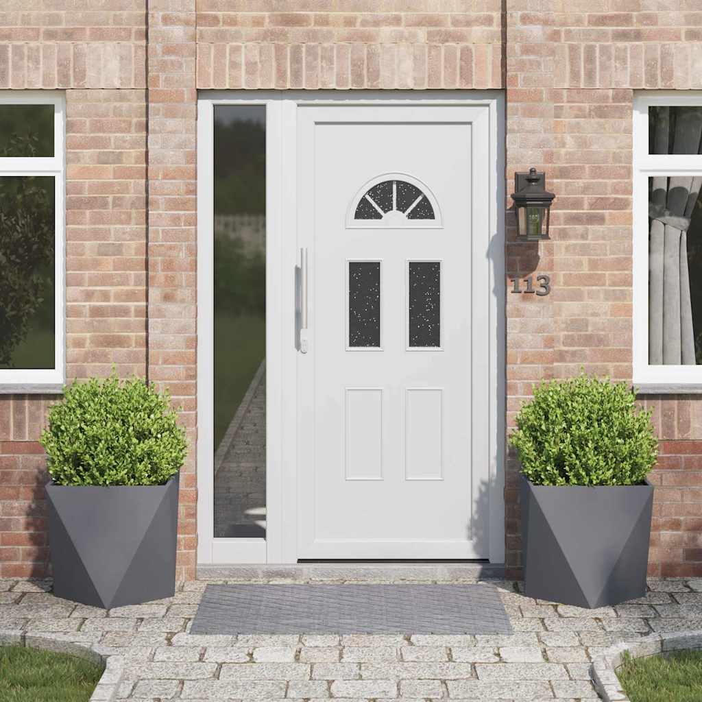 vidaXL Γλάστρα 2 pcs Ανθρακί 50 x 50 x 50 cm Ατσάλι