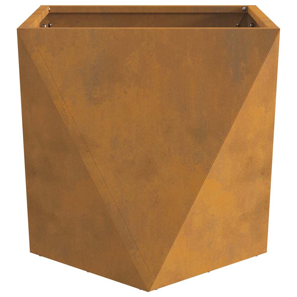 vidaXL Γλάστρα Σκ rusty 50 x 50 x 50 cm Ατσάλι Σκληρυθέν στον Αέρα