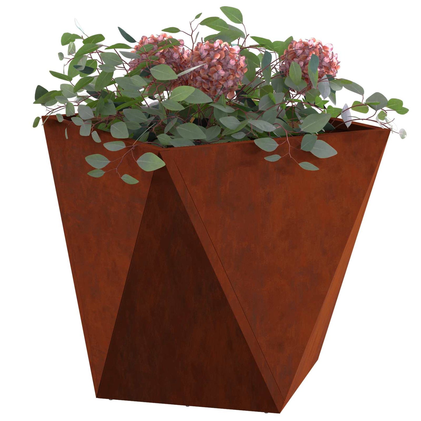 vidaXL Γλάστρα Σκ rusty 50 x 50 x 50 cm Ατσάλι Σκληρυθέν στον Αέρα