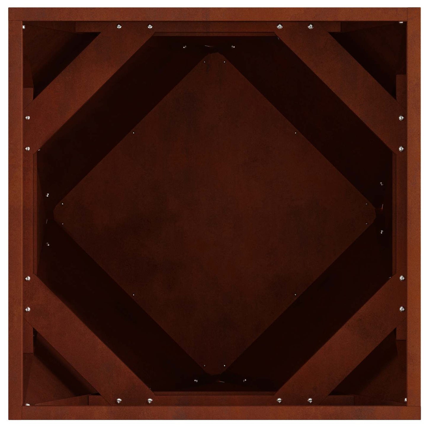 vidaXL Γλάστρα Σκ rusty 50 x 50 x 50 cm Ατσάλι Σκληρυθέν στον Αέρα