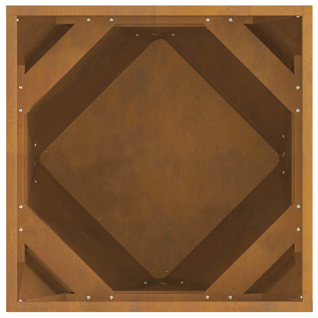 vidaXL Γλάστρα 2 pcs Σκ rusty 50 x 50 x 50 cm